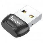 Hoco UA18 Bluetooth 5.0 USB Adapter – Dual Mode, 10m Range, Windows & Linux Compatible, Black