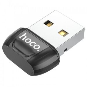 Hoco UA18 Bluetooth 5.0 USB Adapter – Dual Mode, 10m Range, Windows & Linux Compatible, Black