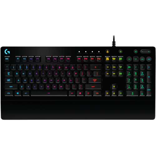 Logitech G213 Prodigy RGB Gaming Keyboard – Membrane Keyboard with Integrated Palm Rest